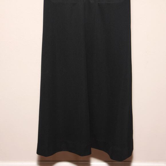 Vintage Edith Flagg Surplice Front Bow Accent Black Maxi Dress Size Small - Picture 8 of 10